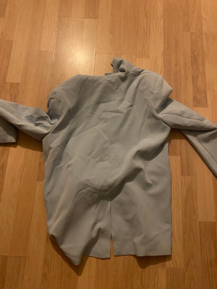 Gri Düğmeli Kadın Blazer Ceket - Görsel 4