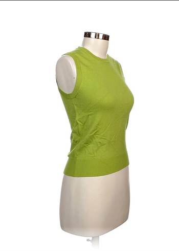 Kolsuz Yeşil Pamuklu Kadın Bluz - Görsel 2