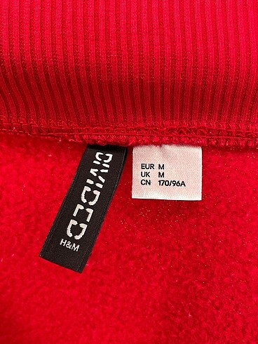 m Beden kırmızı Renk H&M Sweatshirt %70 İndirimli.