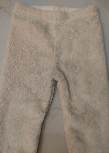 Nakışlı Krem Peluş Kız Bebek Tulumu - Görsel 8