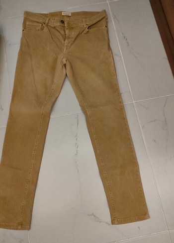 Bej Süet Erkek Pantolon - Regular Fit
