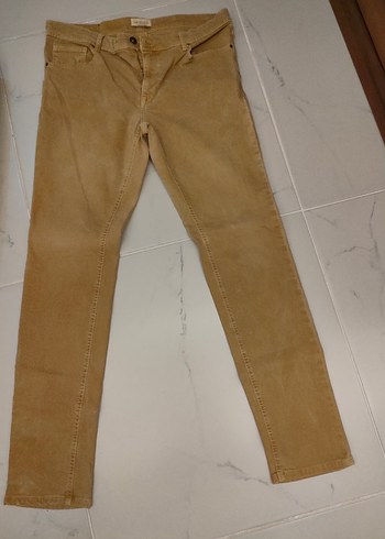 Diğer Bej Süet Erkek Pantolon - Regular Fit