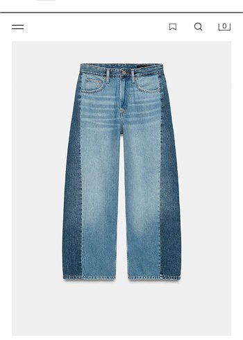 Zara Yuksek Bel Mavi Denim Pantolon Rahat Ve Sik