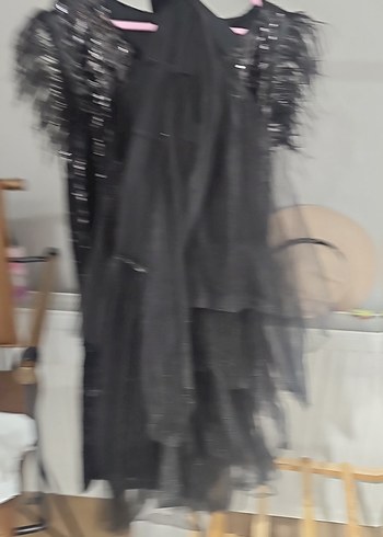 Gri Volanlı Uzun cocuk Elbisesi - Görsel 5