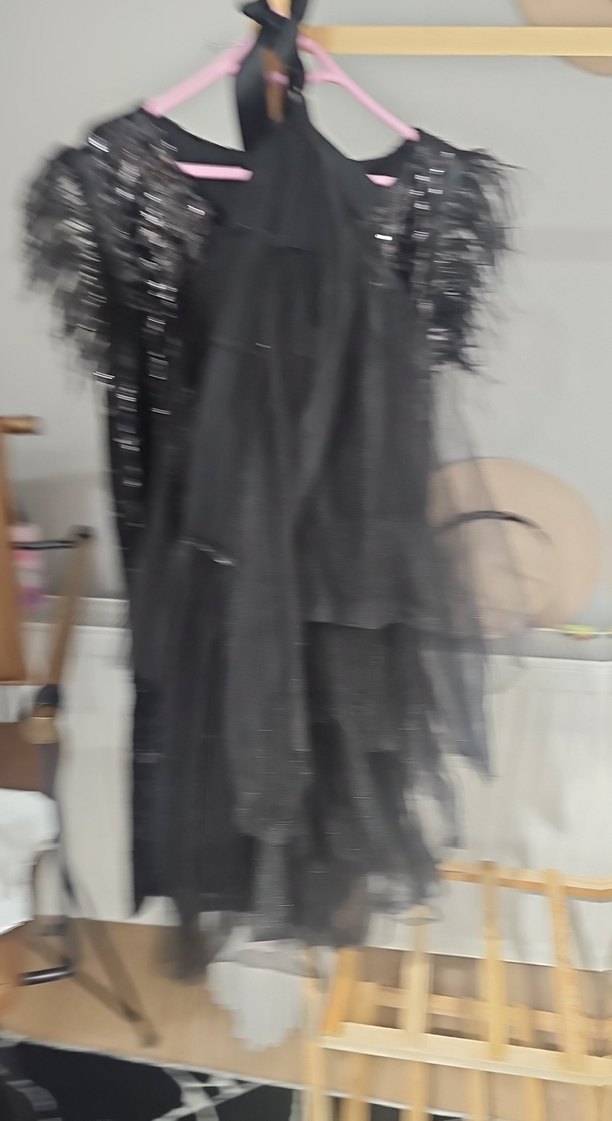 Gri Volanlı Uzun cocuk Elbisesi - Görsel 5