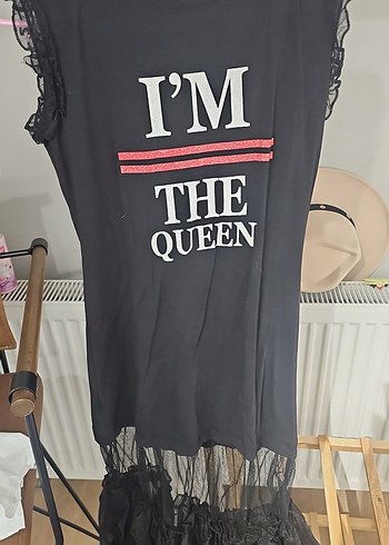 Siyah Uzun , Fırfırlı, Baskılı - Görsel 5