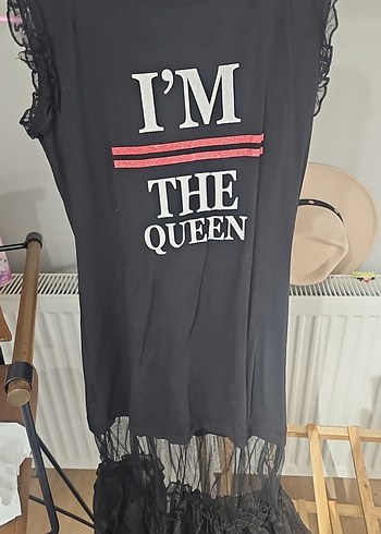 Siyah Uzun , Fırfırlı, Baskılı - Görsel 4