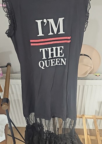 Siyah Uzun , Fırfırlı, Baskılı - Görsel 3