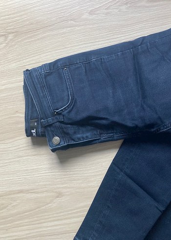 Lacivert Dar Kesim Midi Kadın Kot Pantolon - Görsel 5