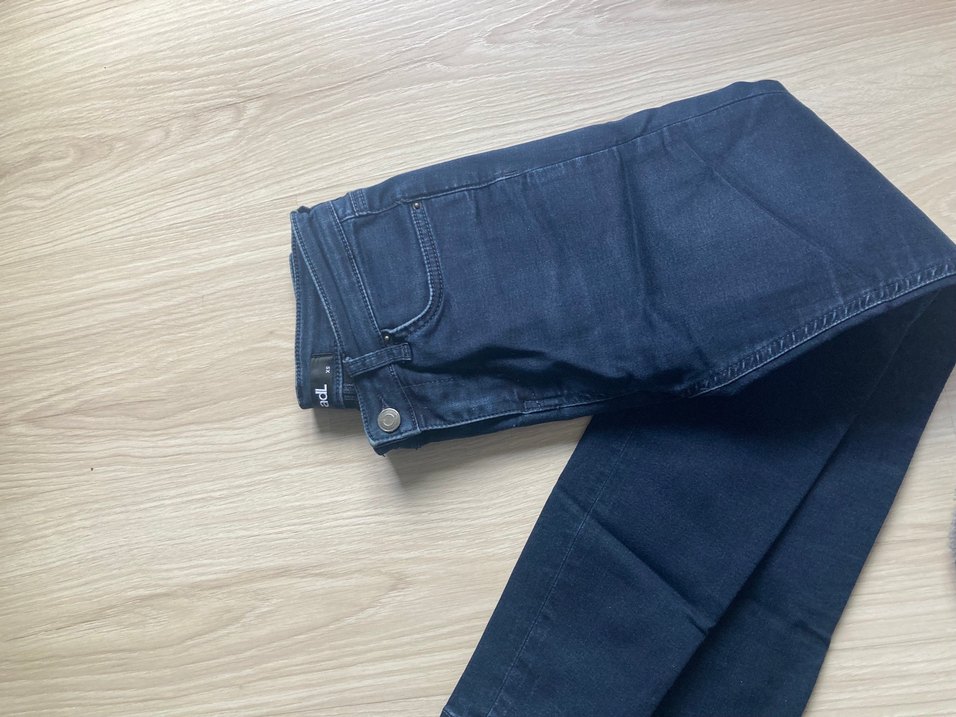 Lacivert Dar Kesim Midi Kadın Kot Pantolon - Görsel 5