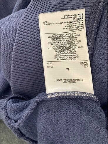 m Beden mavi Renk gap sweatshirt