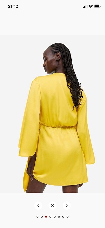 H&M Saten Elbise