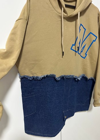 42 Beden Kapüşonlu, Fermuarlı, Baskılı Kadın Sweatshirt