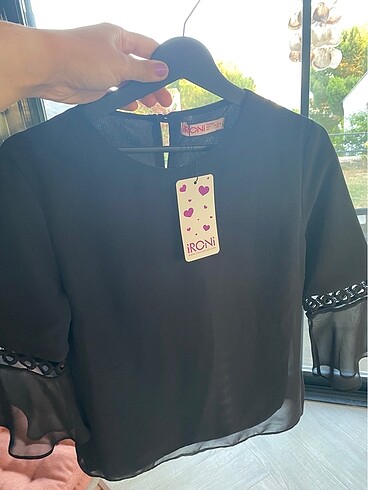40 Beden siyah Renk Şifon bluz