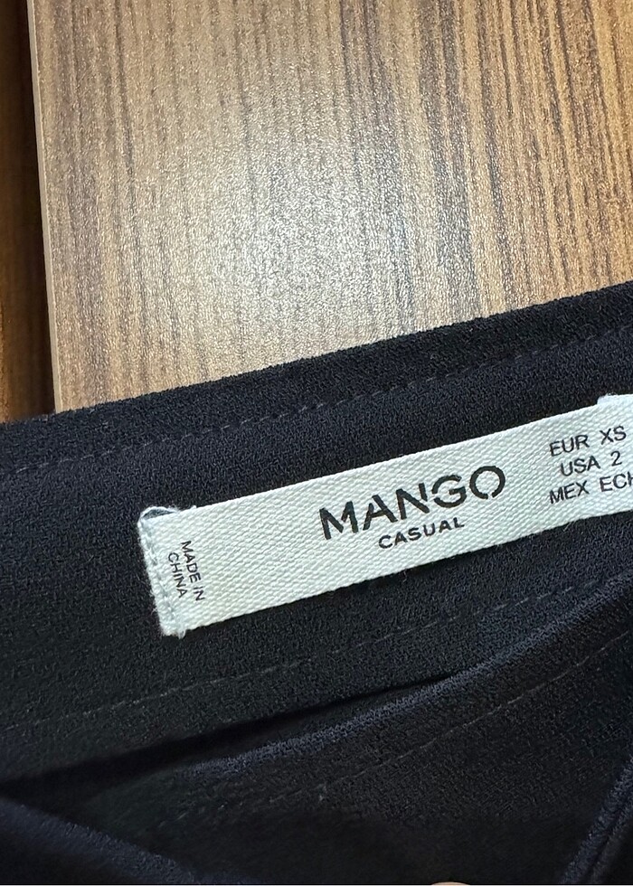 Mango Mini Salopet Elbise Siyah XS - Görsel 2