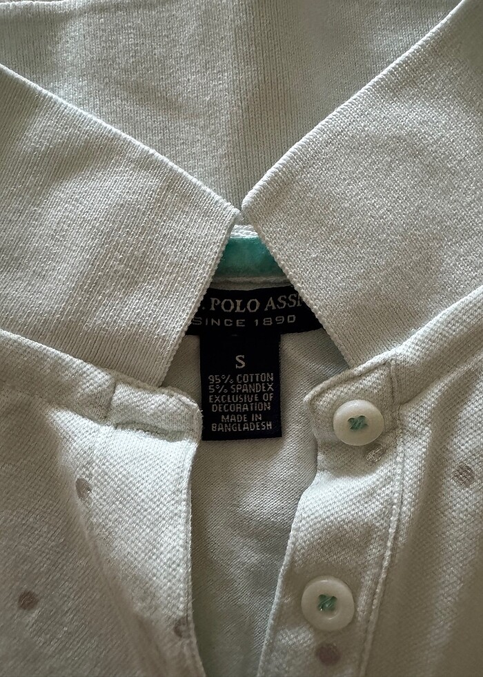 Su Yeşili Polo Yaka U.S Polo T-Shirt S - Görsel 2