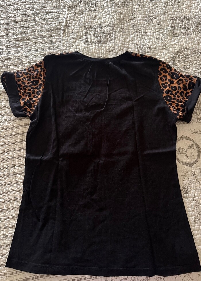 Leopar Desenli T-Shirt S - Görsel 2