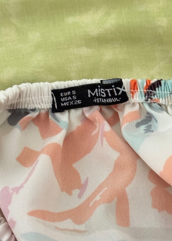 Çok Desenli Şifon Bluz Kısa - Görsel 3