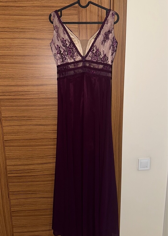 Mürdüm Gece Elbisesi 36 - Görsel 3