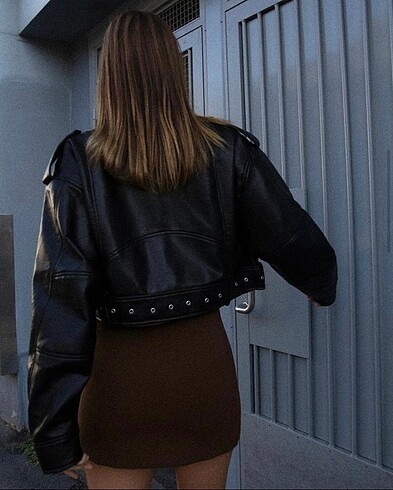 Zara Crop Bıker Ceket
