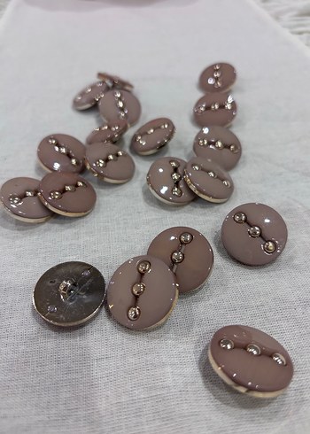 Açık kahve düğme - Görsel 3