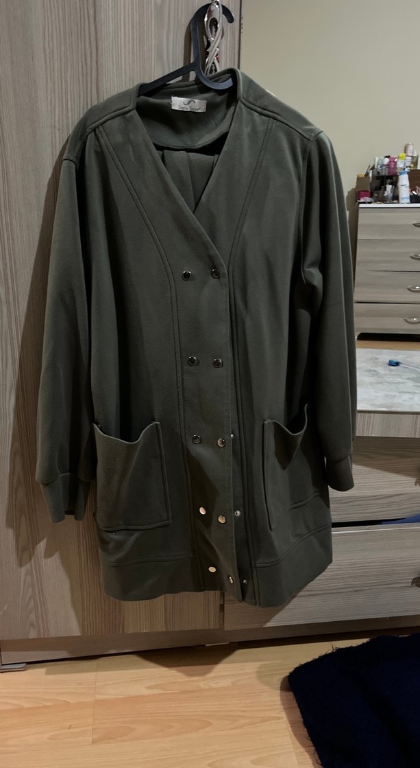 Düğmeli rahat  Kesim Kadın Takım Elbise - Görsel 2