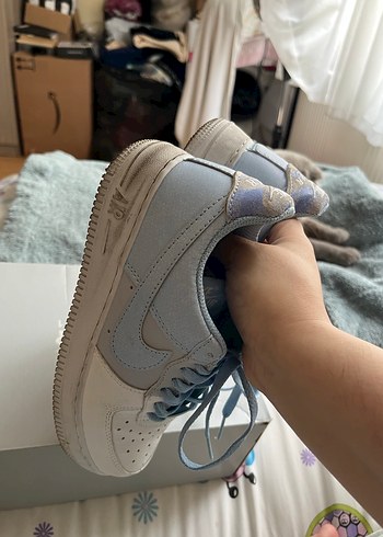 Nike Beyaz Bağcıklı Platform Topuklu Kadın Spor Ayakkabı - Görsel 4