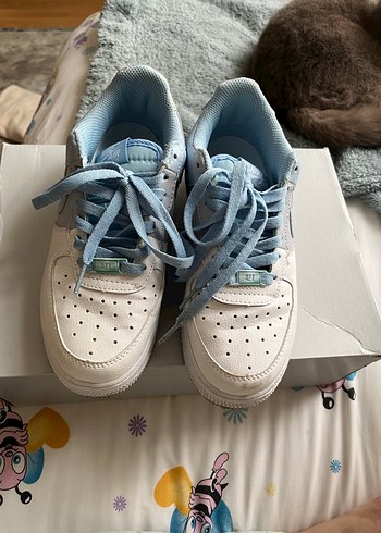 Nike Beyaz Bağcıklı Platform Topuklu Kadın Spor Ayakkabı - Görsel 2