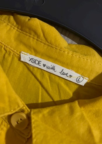 Sarı Kadın Keten Gömlek Tunik - Görsel 5