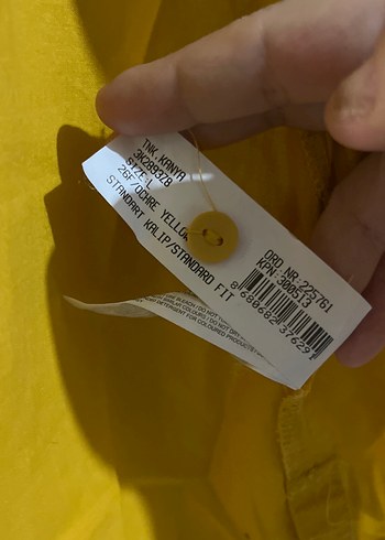 Sarı Kadın Keten Gömlek Tunik - Görsel 4