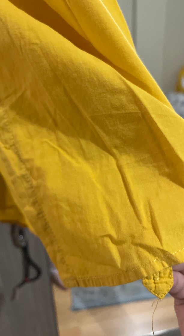 Sarı Kadın Keten Gömlek Tunik - Görsel 3