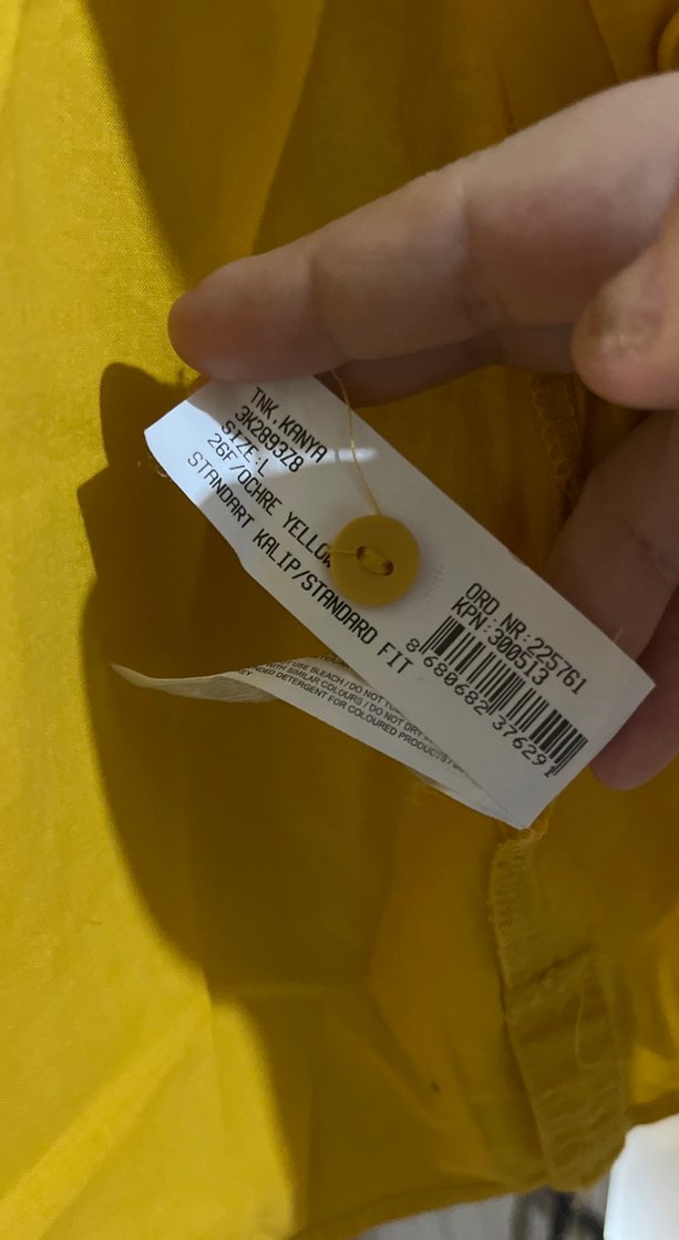 Sarı Kadın Keten Gömlek Tunik - Görsel 4