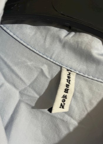 Mavi Uzun Kollu Keten Gömlek - Görsel 4