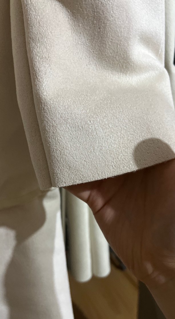 Beyaz Kürklü Midi Kadın Kaban - Görsel 4