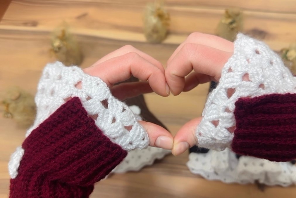 Bohem Tarz Açık Parmak Örgü Kadın Eldiveni - Görsel 4