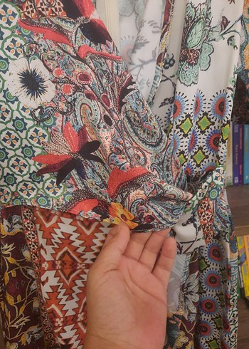 Diğer Desenli Kısa Bohem Kadın Kimono