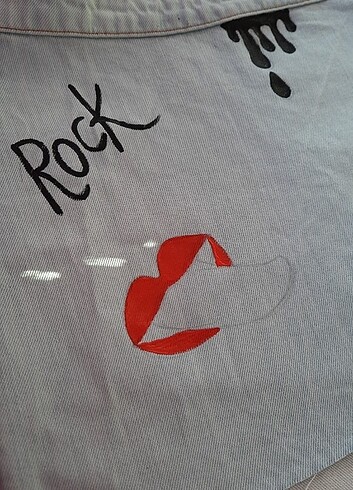 Kot etek, el boyaması 80 ler tarzı - Görsel 9