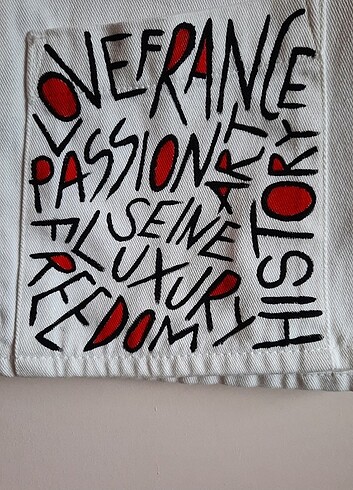 Beyaz kot jile el boyaması - Görsel 5