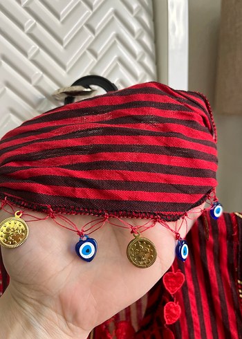 Kız Bebek Kırmızı Karadeniz Yöresel Kıyafet - Görsel 3