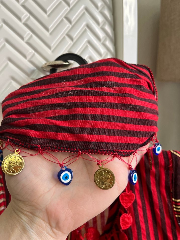 Kız Bebek Kırmızı Karadeniz Yöresel Kıyafet - Görsel 3