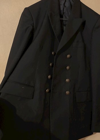 Düğmeli Siyah    BayanTakım Ceketi blezır - Görsel 3