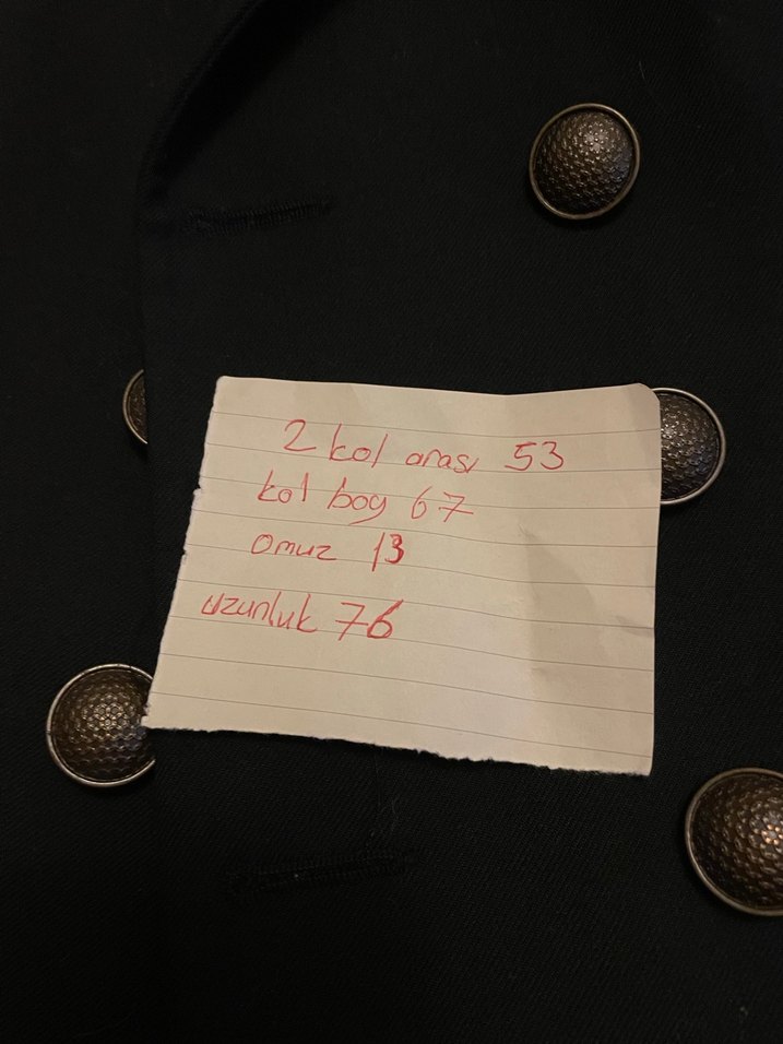 Düğmeli Siyah    BayanTakım Ceketi blezır - Görsel 5