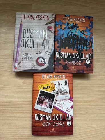 Dilara Keskin DÜŞMAN OKULLAR 3 KİTAP SET (1-2-3)