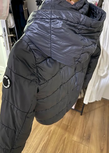 Kemerli Siyah Street Wear Ceket - Görsel 5