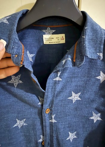 Erkek Çocuk Yıldız Desenli Uzun Kollu Gömlek - Görsel 2