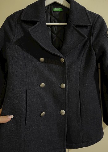 Düğmeli Erkek Çocuk Lacivert Kaban - Görsel 5