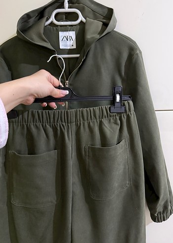 Kadın Haki Renk Bel Bantlı Rahat Eşofman Takımı - Görsel 6