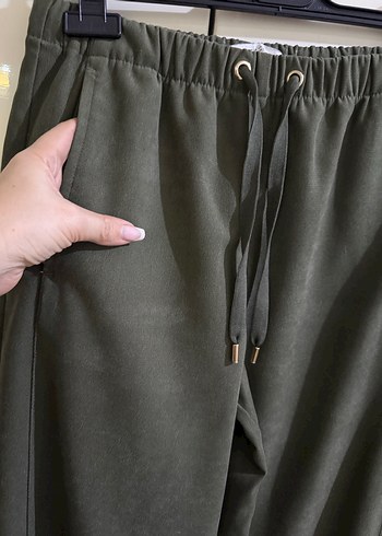 Kadın Haki Renk Bel Bantlı Rahat Eşofman Takımı - Görsel 11