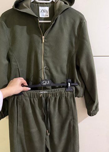 Kadın Haki Renk Bel Bantlı Rahat Eşofman Takımı - Görsel 2