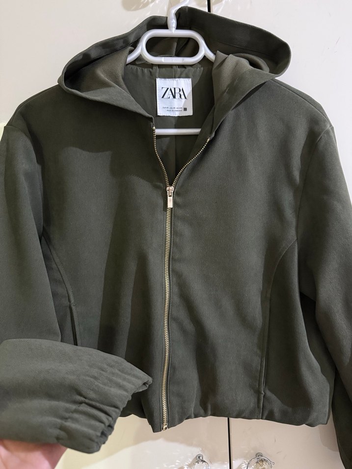 Kadın Haki Renk Bel Bantlı Rahat Eşofman Takımı - Görsel 3